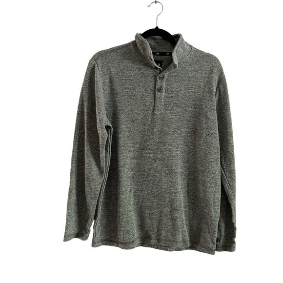 Gap Mens Sz S Heather Green Long Sleeve 4-Button Collared Henley Sweater - Picture 1 of 10